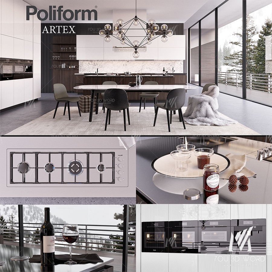 Kitchen Poliform Varenna Artex 3 